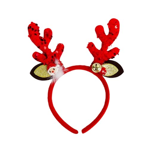 Yjcnelcr Weihnachtsdekoration für Erwachsene und Kinder, Weihnachts-Rentier-Haarreif mit Glocken, Bühnenshow, Haarband, Festival, Feiern, Kopfbedeckung Yjcnelcr Weihnachtsdekoration für Erwachsene und Kinder, Weihnachts-Rentier-Haarreif mit Glocken, Bühnenshow, Haarband, Festival, Feiern, Kopfbedeckung von Yjcnelcr