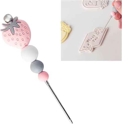 1 x rosa professionelle Anreißnadel für Kekse, Kekse, Anreißnadel, Erdbeere, Zucker, Rührwerkzeug für professionelles Gebäck, Backgeschirr 1 x rosa professionelle Anreißnadel für Kekse, Kekse, Anreißnadel, Erdbeere, Zucker, Rührwerkzeug für professionelles Gebäck, Backgeschirr von Yjemle