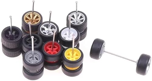 Yjemle Sliver Wheels Felgen-Reifen-Set, Legierung, 1:64 Räder, Maßstab Gummireifen, Modelllegierung und Zubehör, Gummi, Sets Yjemle Sliver Wheels Felgen-Reifen-Set, Legierung, 1:64 Räder, Maßstab Gummireifen, Modelllegierung und Zubehör, Gummi, Sets von Yjemle