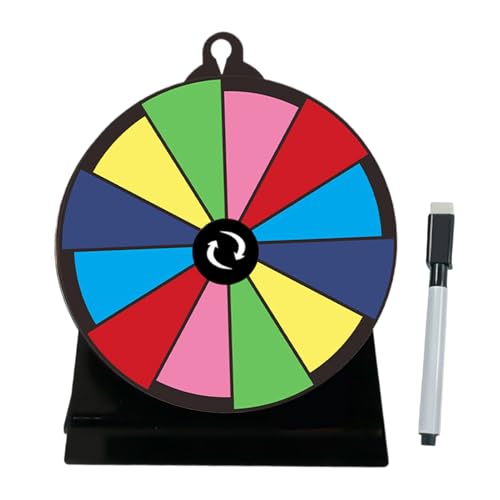 Yjkedfh Glücksrad Drehrad | Spiel Drehscheibe Mit Ständer In Bunten Farben,Multifunktionaler Tischdreher Für Karneval, Veranstaltungen, Partys, Messen, Supermärkte von Yjkedfh