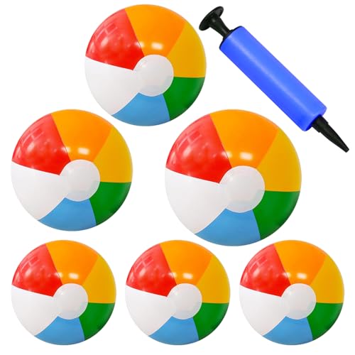 Ylinwtech 6 Stück Bunt Strandball,Aufblasbare Wasserbälle,Inflatable Strandbälle,für Indoor Outdoor Spielplatz Aktivitäten Ylinwtech 6 Stück Bunt Strandball,Aufblasbare Wasserbälle,Inflatable Strandbälle,für Indoor Outdoor Spielplatz Aktivitäten von Ylinwtech