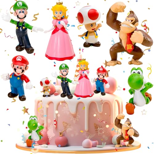 Ylinwtech 6 Stück Kinder Party Kuchen Dekoration Lieferungen,Super Tortendeko Geburtstag,Tortendeko Cartoon Kindergeburtstag,Wiederverwendbare Kuchenspielzeugverzierungen für Kinder Ylinwtech 6 Stück Kinder Party Kuchen Dekoration Lieferungen,Super Tortendeko Geburtstag,Tortendeko Cartoon Kindergeburtstag,Wiederverwendbare Kuchenspielzeugverzierungen für Kinder von Ylinwtech