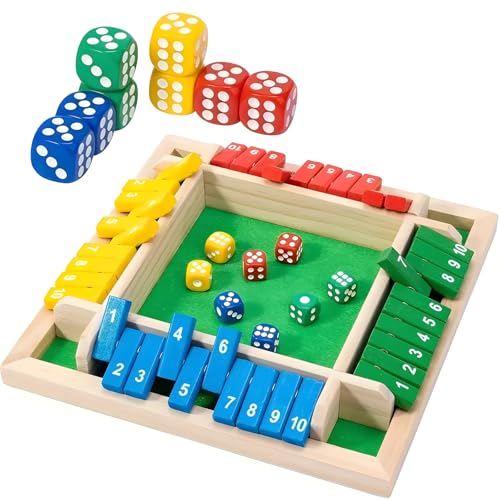 Ylinwtech Würfelspiel Aus Holz Brettspiel,Shut The Box Spiel 4-Spieler,Holz Brettspiel Holz Mathematik,4 Spieler Great Family Brettspiele,Für Klassenzimmer,Zuhause,Party Oder Kneipe Ylinwtech Würfelspiel Aus Holz Brettspiel,Shut The Box Spiel 4-Spieler,Holz Brettspiel Holz Mathematik,4 Spieler Great Family Brettspiele,Für Klassenzimmer,Zuhause,Party Oder Kneipe von Ylinwtech