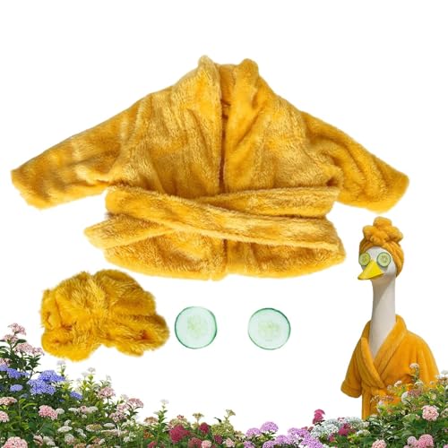Ylnailky Garten Gänse Outfits Winter | Garten Gänse Verkleidungskostüm,Dekorative Bademantel Kleidung für Statue Halloween Terrasse Hof Wohnaccessoires von Ylnailky
