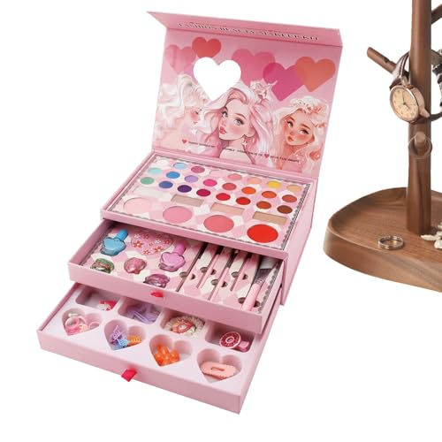 Ylnailky Schmink Set für Kinder - Kinder Make-up Spielset | Pädagogisches Kinderschmink-Set Für Prinzessinnen-Party Geburtstag Bühnenauftritt von Ylnailky