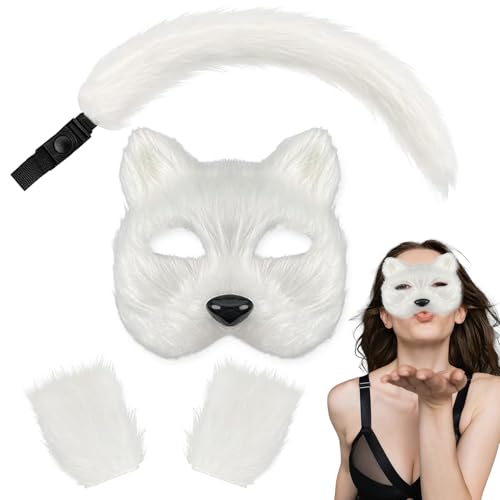 Ylnailky Tierkostüm für Mädchen, pelziges Cosplay, mit Handschuhen, realistisches, atmungsaktives Stirnband, verstellbare Träger für Fotoshooting, Maskottchen, Performance, Schule, Cosplay Ylnailky Tierkostüm für Mädchen, pelziges Cosplay, mit Handschuhen, realistisches, atmungsaktives Stirnband, verstellbare Träger für Fotoshooting, Maskottchen, Performance, Schule, Cosplay von Ylnailky