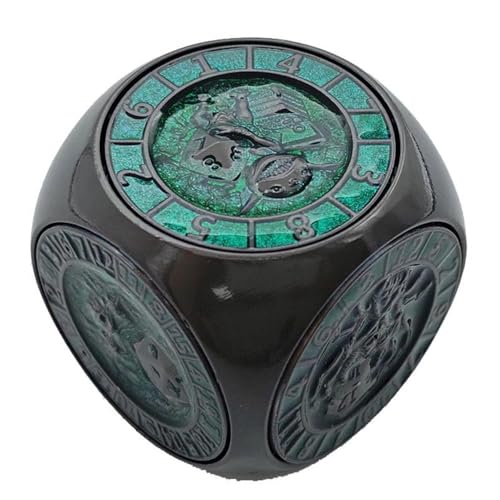 7-in-1 Fidget Spinner Würfel für DND, abgerundetes kubisches Metallwürfel-Set mit 3D-Relief, für Dungeons and Dragons, Geschenke mit Box, polyedrische Rollenspiel-Würfel, Fantasy-D&D-Tisch-RPG von YlobdolY