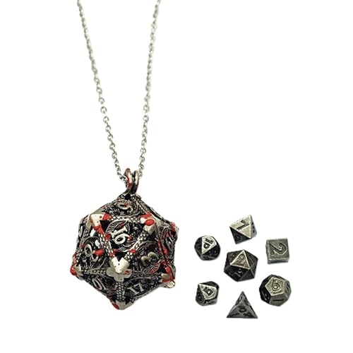 Mini-DND-Würfel-Set aus Metall mit fliegendem Drachen, hohl, D20-Würfelkette, antikes kleines Metallwürfel-Set, D&D, tragbar, 7-teiliges Würfel-Set, blutig Mini-DND-Würfel-Set aus Metall mit fliegendem Drachen, hohl, D20-Würfelkette, antikes kleines Metallwürfel-Set, D&D, tragbar, 7-teiliges Würfel-Set, blutig von YlobdolY
