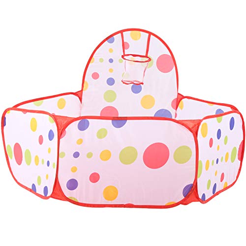 Faltbares Babyballzelt mit Basketballkorb, Design des Meeresstils, leicht zu reinigen und zu lagern, aus Materialien hergestellt, sicher für Kleinkinder unter 3 Jahren von Ylwxzenith