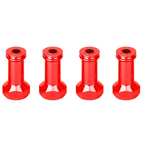 Metall Wheel Hex Hub Extension Adapter Langering Combiner für 1/14 RC -Modellauto, starkes und langlebiges Upgrade -Zubehör, präzise CNC -Bearbeitung, wunderschöne anodierte (Red (EB6160R)) von Ylwxzenith