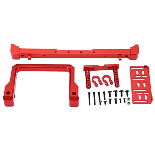 Ylwxzenith 1/10 RC -Auto Aluminiumlegierung vordere Stoßfänger mit Winde Basis für MN999 90046 90047 103007 Kletterwagen Kollisionsbar (Red) von Ylwxzenith
