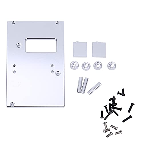 Ylwxzenith 17G Aluminiumlegierung Lenkergetriebe, RC -Servo -Metallplatte, geeignet für MN D90 Mn 99 Mn 91 FJ 45, hohe CNC -Bearbeitete, stabil und stabil, Upgrade -Zubehör mit s (Silver MN-010S) von Ylwxzenith