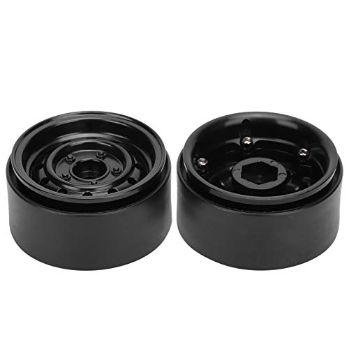 Ylwxzenith 2pcs Metal Beadlock Wheel Hub for 1/10 RC Crawler, 1.9 Inch 12 Hole, Excellent Quality Durably Material, Install, Fit (Black) von Ylwxzenith