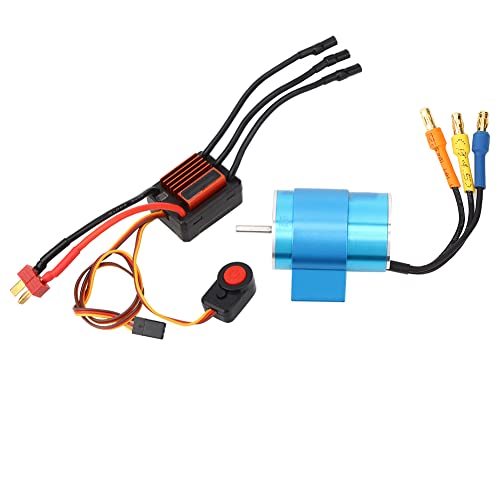 Ylwxzenith 30A Brushless ESC RC Accessory Kit with 2435 Brushless Motor and 2kg Metal Gear Servo, DIY RC Model Upgrade Parts for Enhanced Throttle and Brake Functions (30A+2435-3900kv) von Ylwxzenith