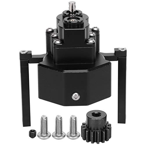 Ylwxzenith 313 -mm -Radstand Metall -Chassis -Front für 1/10 RC -Crawler -Autoteile, stabiles Zahnradsystem, Installation, Verbesserung der Autoleistung (Black) von Ylwxzenith