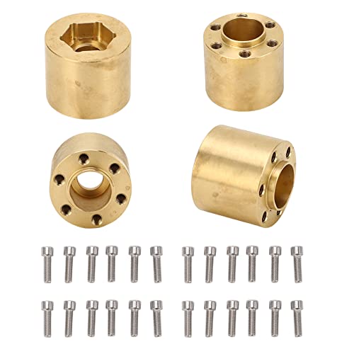 Ylwxzenith 4 Pcs Brass 12mm Wheel Hex Hub Widen Adapter for 1/10 RC Crawler 1.9 2.2in VP Wheels, Installation, Shake Proof, Stable Running, Proof, (18.4mm) von Ylwxzenith