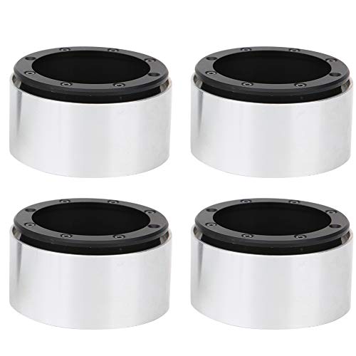 Ylwxzenith 4PCS 1/10 Simulation RC Crawler Car Accessory, 2.2 Inch Aluminium Alloy Wheel Hub, CNC Machined for Durability, Fit for, Install and Disassemble, (Black) von Ylwxzenith