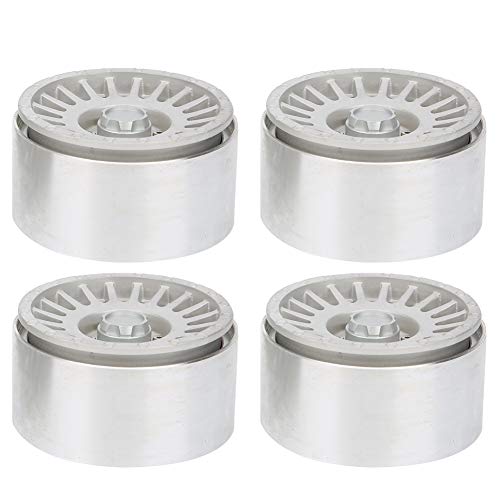 Ylwxzenith 4PCS 1/10 Simulation RC Crawler Car Accessory, 2.2 Inch Aluminium Alloy Wheel Hub, CNC Machined for Durability, Fit for, Install and Disassemble, (Silver) von Ylwxzenith