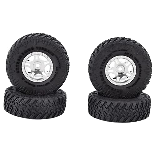 Ylwxzenith 4PCS for SCX24 Tires, Durably Rubber and Aluminum Alloy Material, Practical and, to Replace, Compatible with AXI00001 AXI00002 1/24 Scale (Ti Color) von Ylwxzenith