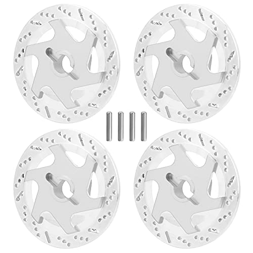Ylwxzenith 4pcs Aluminiumlegierung CNC Simulierte Bremsscheibenzubehör, leicht und durabel, um zu installieren, für alte oder beschädigte Teile zu ersetzen, universelle Passform für 1:10 RC (Silver) Ylwxzenith 4pcs Aluminiumlegierung CNC Simulierte Bremsscheibenzubehör, leicht und durabel, um zu installieren, für alte oder beschädigte Teile zu ersetzen, universelle Passform für 1:10 RC (Silver) von Ylwxzenith