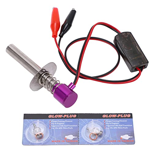 Ylwxzenith 6 12V RC Car Kit with N4 Hot Plug Gasket, for Methanol Aircraft Car Model, Made of Aluminum Alloy Plastic, Simple, No Additional Needed (Purple) von Ylwxzenith