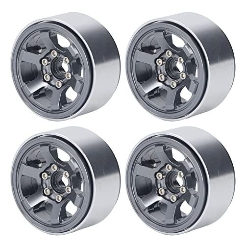 Ylwxzenith Aluminium Alloy RC Wheel Hubs Set, Reusable Glue, Installation, Model Car Fit, Strong Road Support, Durably, for 1.9in (Ti Color) von Ylwxzenith