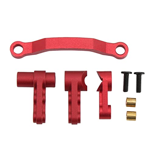 Ylwxzenith Aluminiumlegierunglenkit für 1/16 RC -Auto -Upgrades, Starke Leistung, Reduzierung der Vibration, direkter Austausch von Kunststoffteilen, geeignet für Remo Smax 1621 1625 1631 (Red) von Ylwxzenith