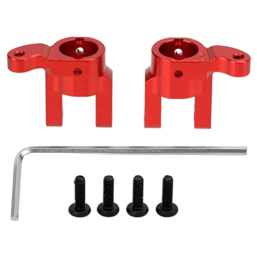 Ylwxzenith RC Aluminum Alloy Front Wheel C Seating C Base for HBX 2098B 1/24 Climbing Car, Strong and Durably Upgrade Part, Lightweight, Installation, Improves Performance (Red) von Ylwxzenith