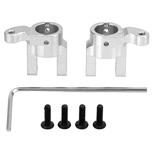 Ylwxzenith RC Aluminum Alloy Front Wheel C Seating C Base for HBX 2098B 1/24 Climbing Car, Strong and Durably Upgrade Part, Lightweight, Installation, Improves Performance (Silver) von Ylwxzenith
