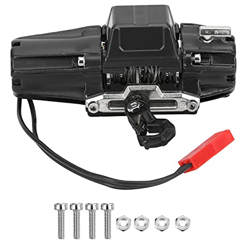 Ylwxzenith RC Car Single Motor Winch with Line, Excellent Quality Aluminum Alloy Material, Rotate, for 90046/ / 1/10 RC Car, Excellent Workmanship, Durably and Stable (Black) von Ylwxzenith