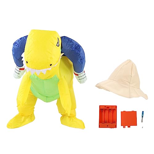 Ylwxzenith Yellow Dinosaur Half Inflatable Costume with Unique Shape, Durably 190T Polyester, Lightweight and Comfortable, for Parties and Events (Teenager(120‑140cm)) von Ylwxzenith