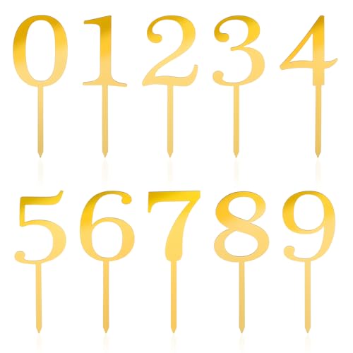 Ymapinc Kuchen Deko Geburtstag,10 Stück Zahlen 0-9 Cake Topper Geburtstag Acryl Happy Birthday Tortendeko Wiederverwendbar Deko Torte Geburtstag Gold Torten Deko für Geburtstagsfeiern Hochzeitsparty Ymapinc Kuchen Deko Geburtstag,10 Stück Zahlen 0-9 Cake Topper Geburtstag Acryl Happy Birthday Tortendeko Wiederverwendbar Deko Torte Geburtstag Gold Torten Deko für Geburtstagsfeiern Hochzeitsparty von Ymapinc