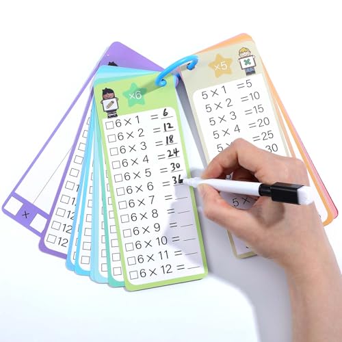 Ymapinc Multiplikations-Lernkarten 0–12, mit 2 trocken abwischbaren Stiften, pädagogische Zeittabellen-Diagramm für Kinder, Lernhilfen für Klassenzimmer, Zuhause, Schule Ymapinc Multiplikations-Lernkarten 0–12, mit 2 trocken abwischbaren Stiften, pädagogische Zeittabellen-Diagramm für Kinder, Lernhilfen für Klassenzimmer, Zuhause, Schule von Ymapinc