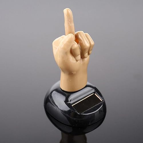 Solarbetriebene Mittelfinger Shaking Duck Figur, Armaturenbrett Wackelköpfe, Solar Tanzende Figuren, Neuheit Solar Power Kits von Ymhapp