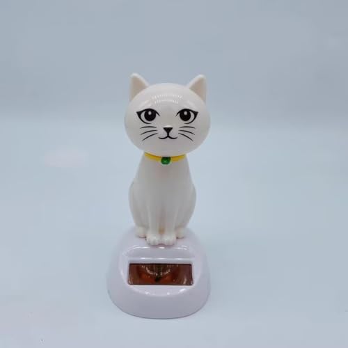 Weiße Katze, solarbetriebene Dekoration, niedliches Schaukeltier tanzende Puppen, Auto-Armaturenbrett-Ornament, solarbetriebene Katze, Desktop-Dekoration für Zuhause, Büro, Dekoration, Weiße Katze, solarbetriebene Dekoration, niedliches Schaukeltier tanzende Puppen, Auto-Armaturenbrett-Ornament, solarbetriebene Katze, Desktop-Dekoration für Zuhause, Büro, Dekoration, von Ymhapp