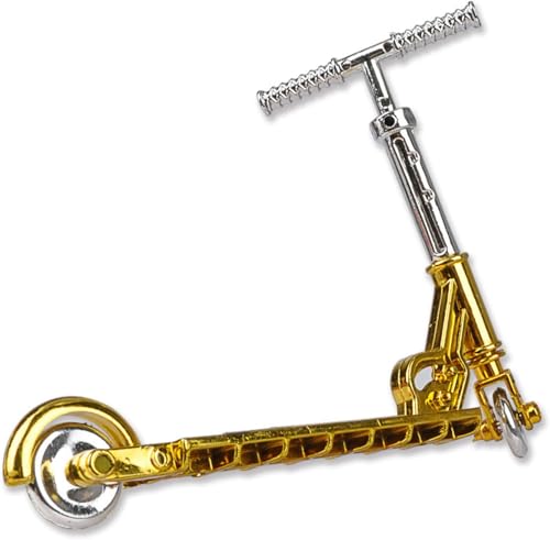 Ymhapp Gold Mini Zwei Rad Tiny Fingerboard Scooter, Mini Finger Skateboards, Finger Scooter Fingertip Bewegung Skateboard für Fingertraining Skateboards Fingerboards Fahrräder von Ymhapp