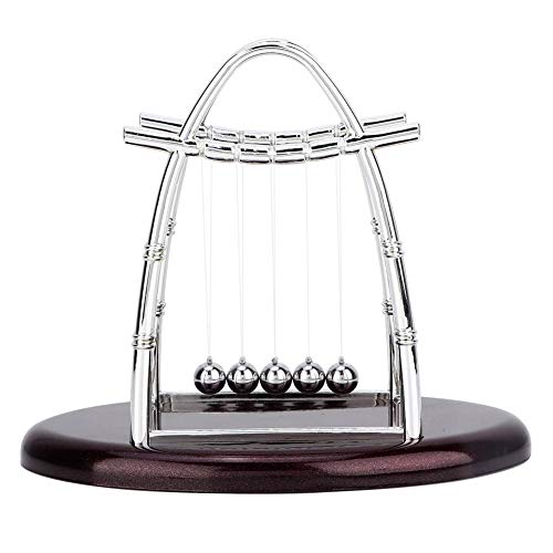 Ymiko Newton Deko, Newton Pendulum, Newton Pendel Hochwertig, Newton Cradle Balance Balls, Newton Wiege, Science Puzzle Lernwerkzeuge, Stressabbau Spielzeug Ornament Home Office Desktop-Dekor(M) von Ymiko