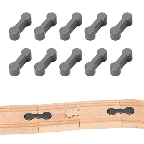 10Stk Holzeisenbahn Adapter Stecker, Holzschienen Adapter Plastik Stecker, Universal Holzeisenbahn Zubehör für Spielzeugeisenbahnen von Ymxil