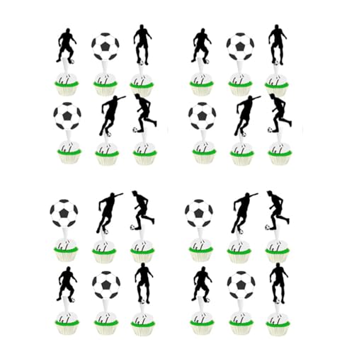24Stk Fussball Deko Cupcake Toppers Tortendeko Schwarz Weiß Papier Spieler Ball-Motive Tortenaufleger Fußball Kuchen Muffin Deko für Kinder Geburtstag Party Mottopartys 24Stk Fussball Deko Cupcake Toppers Tortendeko Schwarz Weiß Papier Spieler Ball-Motive Tortenaufleger Fußball Kuchen Muffin Deko für Kinder Geburtstag Party Mottopartys von Ymxil