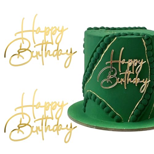 2St Happy Birthday Tortendeko, Geburtstag Tortendeko Gold Acryl Happy Birthday Kuchen Deko Birthday Cake Topper Kuchen Dekoration Spiegel Kuchenaufsatz Zubehör 2St Happy Birthday Tortendeko, Geburtstag Tortendeko Gold Acryl Happy Birthday Kuchen Deko Birthday Cake Topper Kuchen Dekoration Spiegel Kuchenaufsatz Zubehör von Ymxil