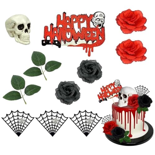 44 Stück Halloween-blumen-kuchenaufsatz, Gothic-kuchendekoration, Rosen-geister-kuchenaufsatz, Kuchendekorationen Rosen-geister-luftballons Für Party Und Geburtstag 44 Stück Halloween-blumen-kuchenaufsatz, Gothic-kuchendekoration, Rosen-geister-kuchenaufsatz, Kuchendekorationen Rosen-geister-luftballons Für Party Und Geburtstag von Ymxygz