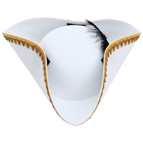 Ymxygz Dreispitz-piratenhut, Freibeuter-kolonialhut Für Erwachsene, Renaissance-kostüm Für Halloween-party Ymxygz Dreispitz-piratenhut, Freibeuter-kolonialhut Für Erwachsene, Renaissance-kostüm Für Halloween-party von Ymxygz