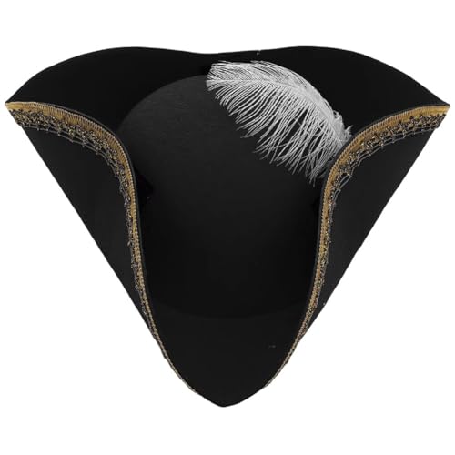 Ymxygz Dreispitz-piratenhut, Freibeuter-kolonialhut Für Erwachsene, Renaissance-kostüm Für Halloween-party Ymxygz Dreispitz-piratenhut, Freibeuter-kolonialhut Für Erwachsene, Renaissance-kostüm Für Halloween-party von Ymxygz