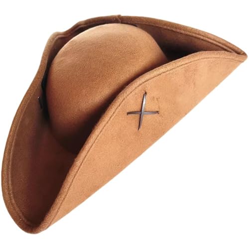 Ymxygz Piratenhut Aus Leder, Dreispitz-piratenhut, Neuartiger Piratenhut Aus Leder Für Männer Und Frauen, Halloween, Cosplay, Kostümzubehör Ymxygz Piratenhut Aus Leder, Dreispitz-piratenhut, Neuartiger Piratenhut Aus Leder Für Männer Und Frauen, Halloween, Cosplay, Kostümzubehör von Ymxygz