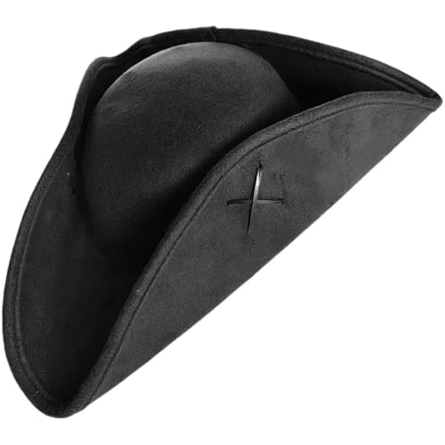 Ymxygz Piratenhut Aus Leder, Dreispitz-piratenhut, Neuartiger Piratenhut Aus Leder Für Männer Und Frauen, Halloween, Cosplay, Kostümzubehör Ymxygz Piratenhut Aus Leder, Dreispitz-piratenhut, Neuartiger Piratenhut Aus Leder Für Männer Und Frauen, Halloween, Cosplay, Kostümzubehör von Ymxygz