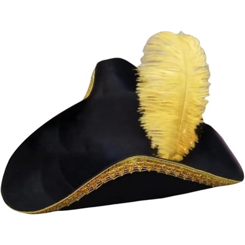 Ymxygz Piratenhut Für Damen Und Herren, Kolonial-dreispitz, Halloween, Piratenkostüm, Zubehör Ymxygz Piratenhut Für Damen Und Herren, Kolonial-dreispitz, Halloween, Piratenkostüm, Zubehör von Ymxygz