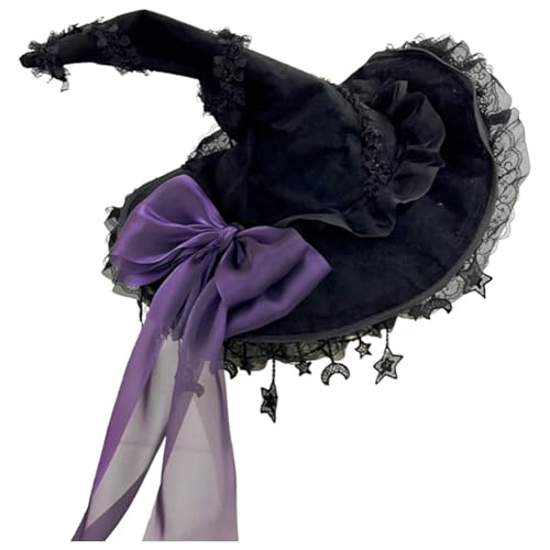 Ymxygz Zaubererhut Schleife, Elegante Hexenkappe, Lustiges Cosplay-zubehör Für Halloween, Karneval, Party, Shows, Kostüm-requisiten Ymxygz Zaubererhut Schleife, Elegante Hexenkappe, Lustiges Cosplay-zubehör Für Halloween, Karneval, Party, Shows, Kostüm-requisiten von Ymxygz
