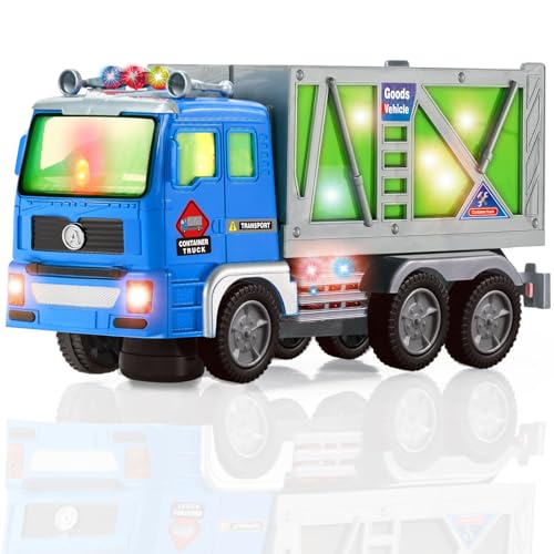 Spielzeug-Feuerwehrauto - Müllwagen - Baubagger Spielzeug - Container-LKW Spielzeugautos für Kleinkinder Jungen 1-3 4-7 Geburtstagsgeschenke, LKW-Auto-Spielzeug mit 4D-Lichtern und Geräuschen, Spielzeug-Feuerwehrauto - Müllwagen - Baubagger Spielzeug - Container-LKW Spielzeugautos für Kleinkinder Jungen 1-3 4-7 Geburtstagsgeschenke, LKW-Auto-Spielzeug mit 4D-Lichtern und Geräuschen, von Ynanimery