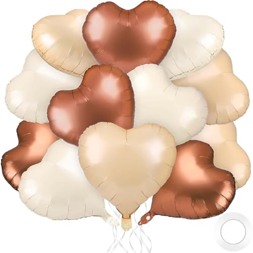 Herzförmige Folienballons in Herzform, 45,7 cm, cremefarben, , Helium-Mylar-Luftballons für Valentinstag, Verlobung, Geburtstag, Babyparty, Hochzeit, Party-Dekorationen Herzförmige Folienballons in Herzform, 45,7 cm, cremefarben, , Helium-Mylar-Luftballons für Valentinstag, Verlobung, Geburtstag, Babyparty, Hochzeit, Party-Dekorationen von Ynkkvre
