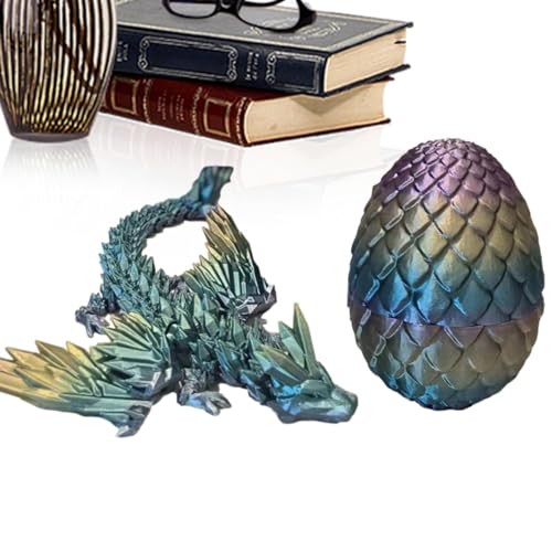 3D-gedrucktes Drachenei – Kreatives 3D-gedrucktes Drachenei, Zappelspielzeug mit Drachen im Inneren, Ostereier mit Spielzeug für Ostern von Ynnhik